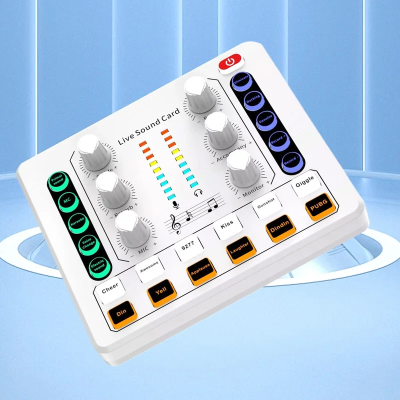 OEM Replacement M8 Sound Card Live Streaming  Interface External USB Live Broadcast MicrophoneC8