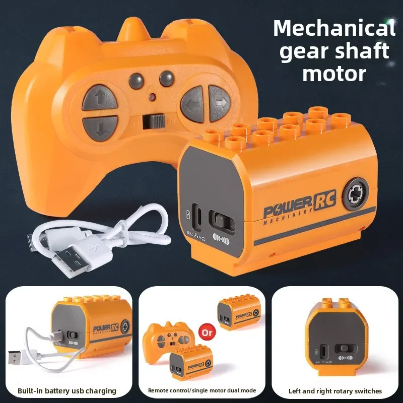 Compatible con bloques de construcción grandes, engranajes de programación, ladrillos mecánicos, carga de Motor de potencia, accesorios de Control remoto
