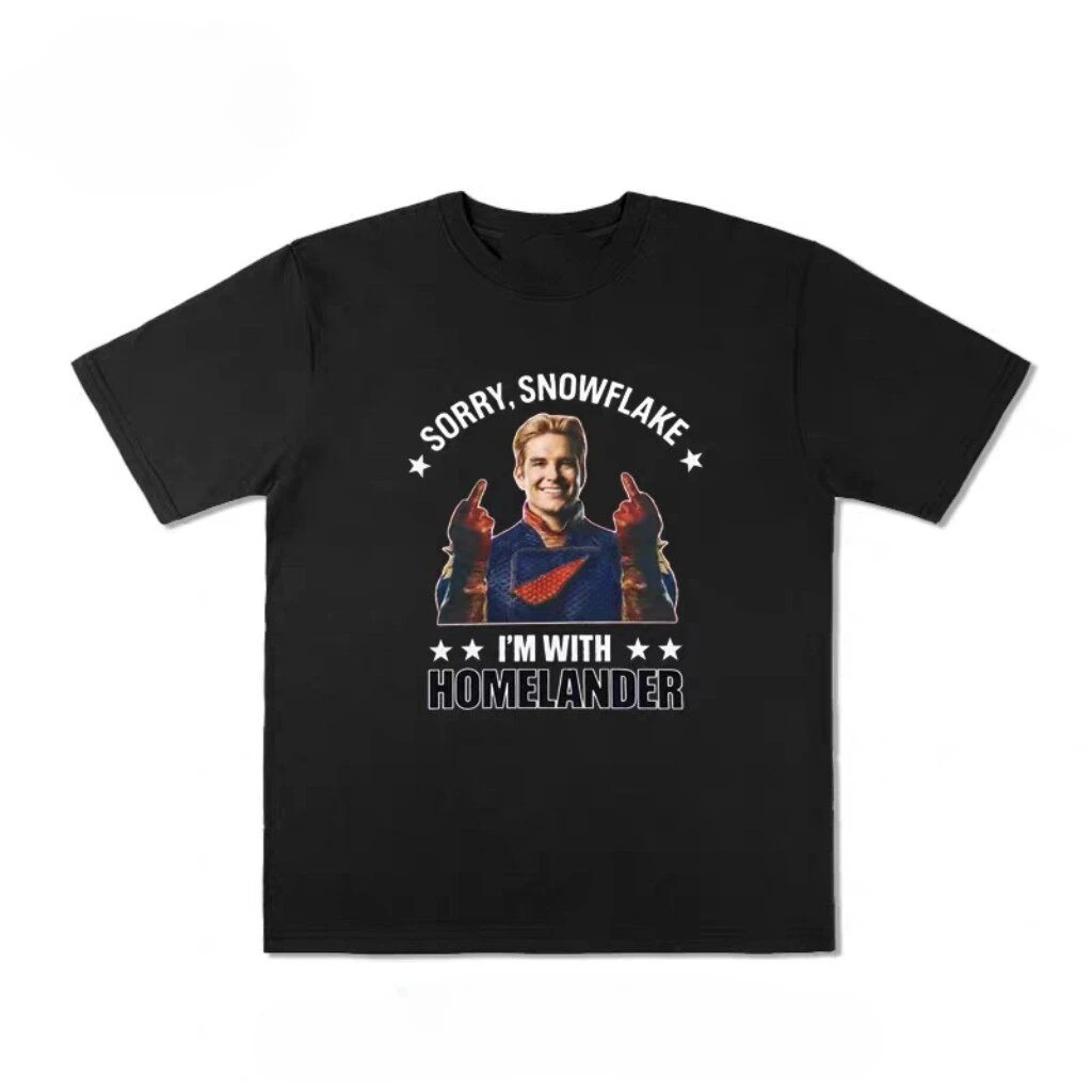 The Boys Homelander Sorry Snowflake I'm With Homelander Graphic T-Shirt Men Women Casual Cotton Short Sleeve Streetwear Tops
