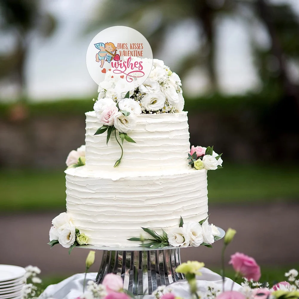 NN89R جولة الاكريليك كعكة القبعات العالية واضح دائرة فارغة DIY كعكة توبر الفراغات مخصص الزفاف وحفلة عيد ميلاد كعكة ديكور