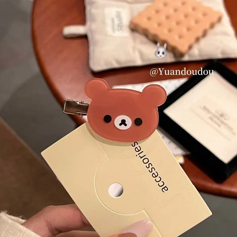 ใหม่ Rilakkuma หวานอุปกรณ์เสริมผมสาวน่ารัก Hairpin Kawaii Bangs คลิปการ์ตูนอะนิเมะอนุพันธ์อุปกรณ์ต่อพ่วงคลิปของขวัญ