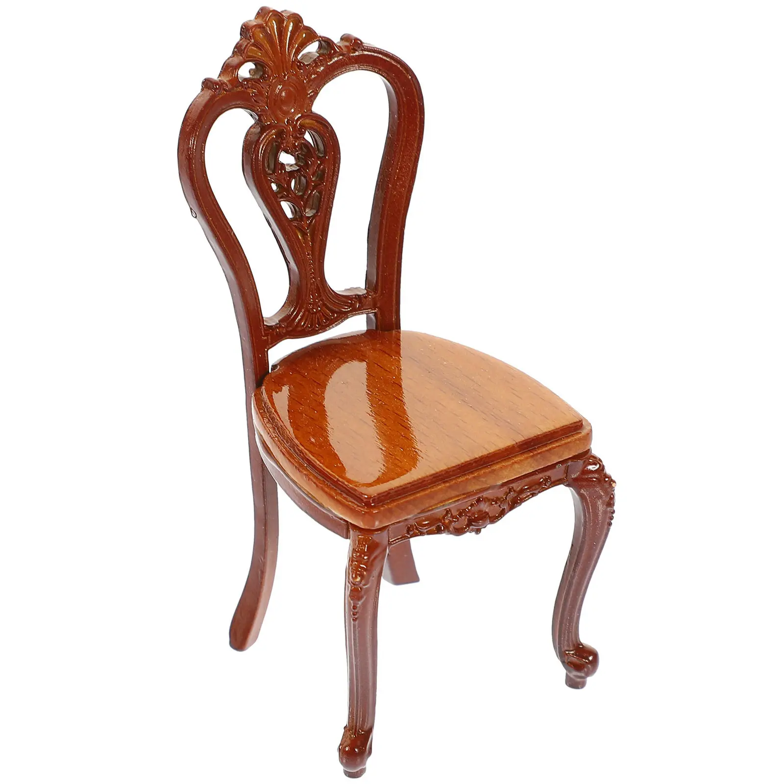 Lifelike Miniature Chair for Mini House Decoration Vintage Style Small Size Delicate Craftsmanship Wooden Mini Furniture Decor