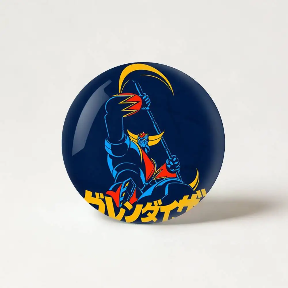 U-UFO R-Robot G-Goldorak-K Badge Tinplate Soft Button Pin Brooch Metal Badge Custom Jewelry Accessories Hat Bag Lapel