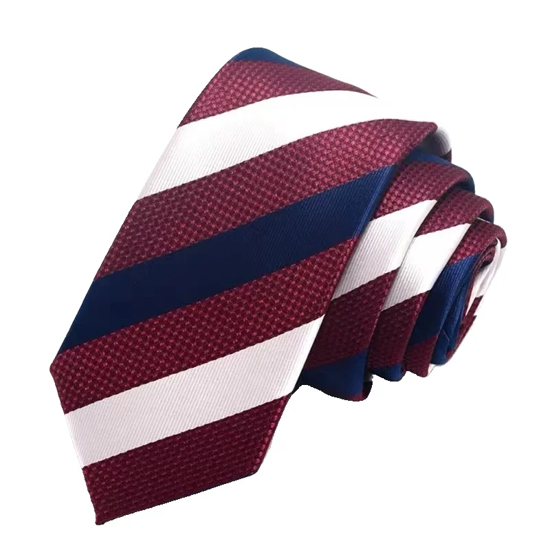 Men ties necktie Men\'s vestidos business wedding tie Male Dress legame gift gravata England Stripes JACQUARD WOVEN 6cm