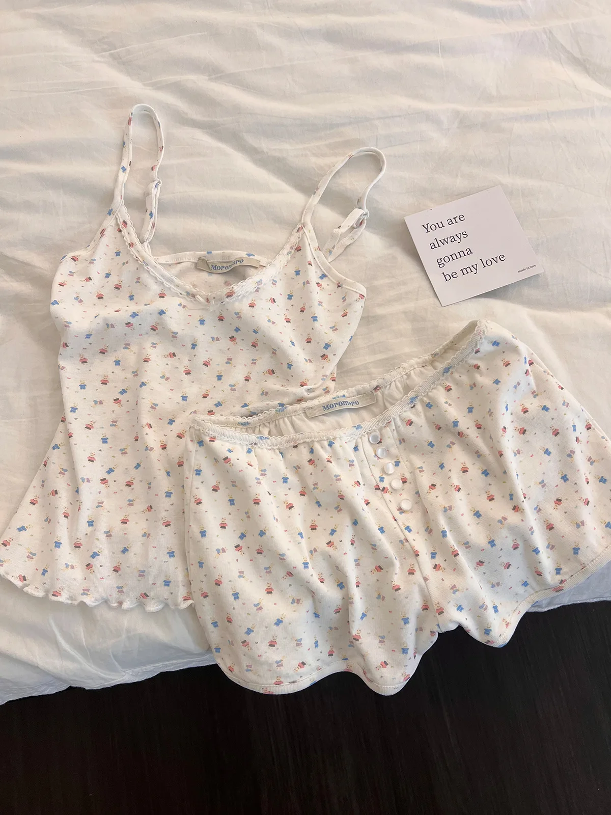 

Женский летний комплект для дома: майка с принтом милого мультяшного медведя и шорты – Новинка, соблазнительный стиль, женский комплект для отдыха