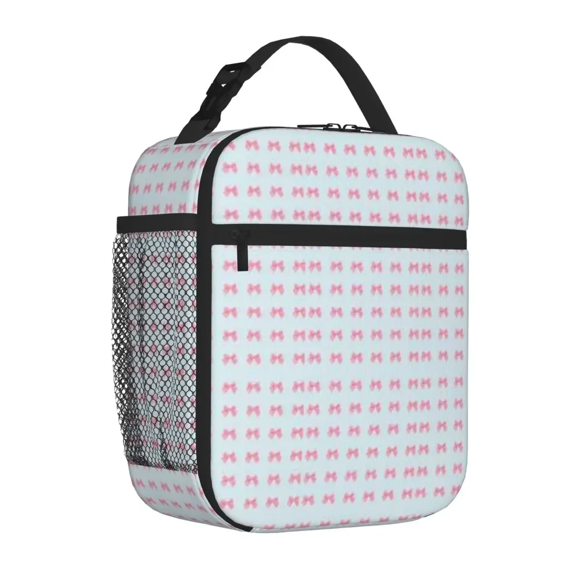 Bestselling Pink Bow Pattern Coquette Aesthetic Design Cute Meal Prep Bag Park Picnic Portable Lunch Bag