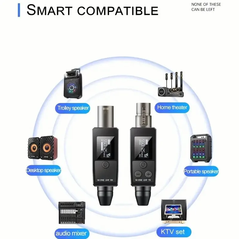 Wireless Microphone Converter XLR Transmitter And Receiver For Dynamic Microphone Guitar Receiver Transmission Adapter