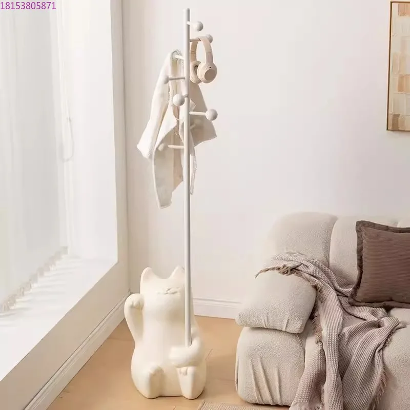 

Cream style Nordic coat rack floor-to-ceiling bedroom household hanger light luxury