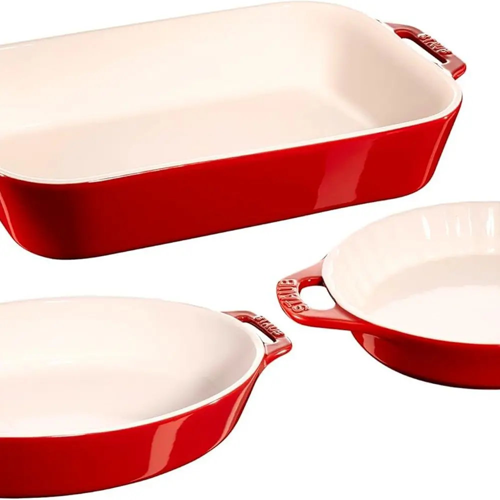 

Набор из 3 форм для выпечки, цвет вишня