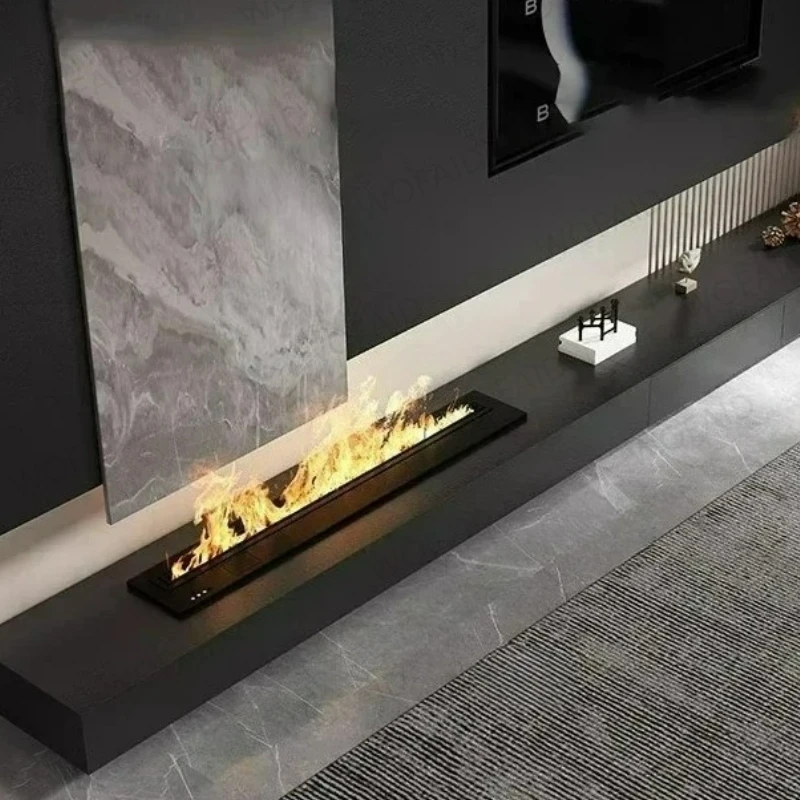 

Embedded Fireplace Floor Cabinet Minimalist Black TV Stands Fireplaces Kamin Luxury Decorative Cabinet For Living Room Furniture