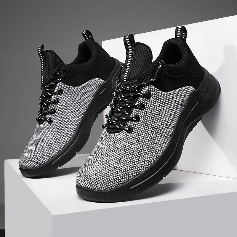 

YRZL Men Sports Shoes Lightweight Plus Size Breathable Thick Sole Running Shoes Air Mesh Comfortable Non Slip Sneakers for Men