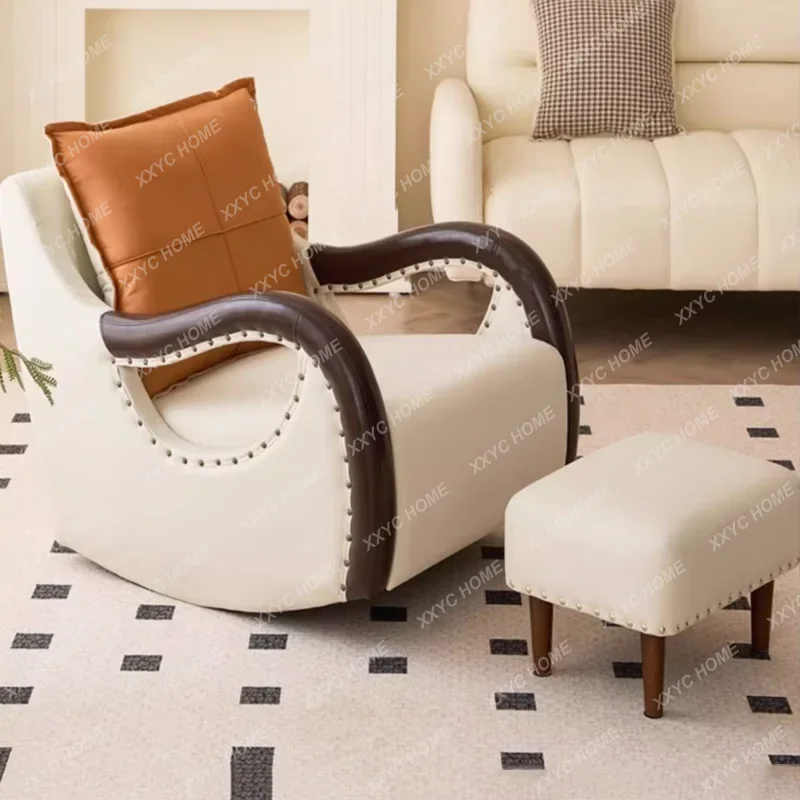 HHSleeping Schaukelstuhl, Fußstütze, Balkon, Chaiselongue, Lazy Chair