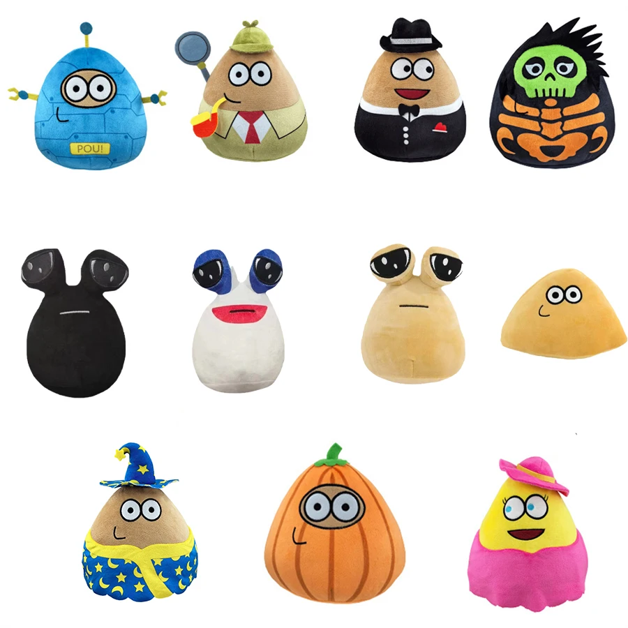 22cm My Pet Alien Pou Plush Toy Furdiburb Emotion Alien Plushie Stuffed Animal Pou Doll Birthday Christmas Gift