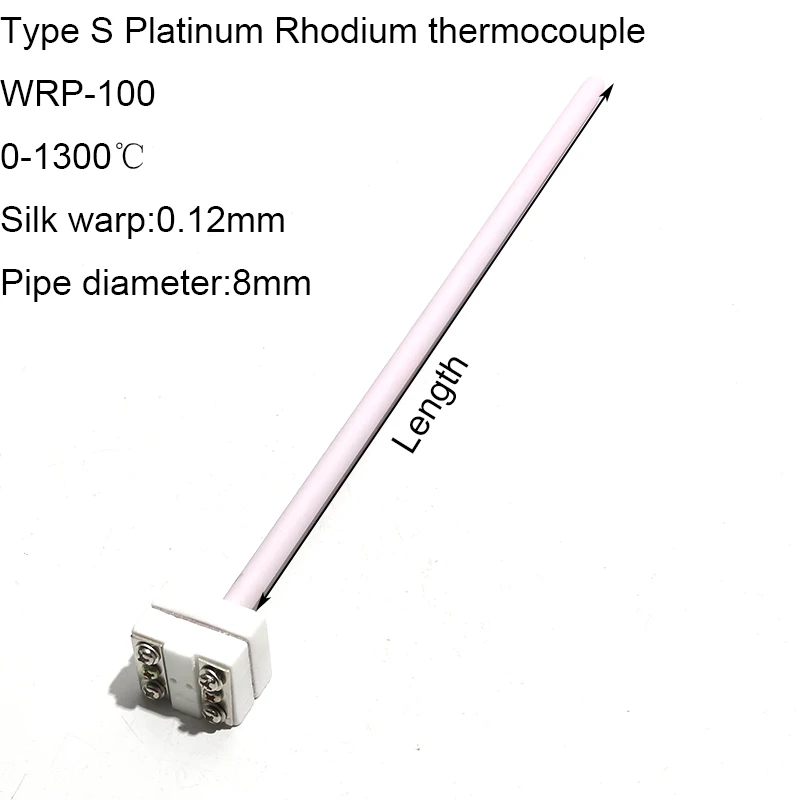 

1PC S-type Small Platinum Rhodium Thermocouple WRP-100 Special For High Temperature Muffle Furnace Electric Kiln 0-1300 Degree