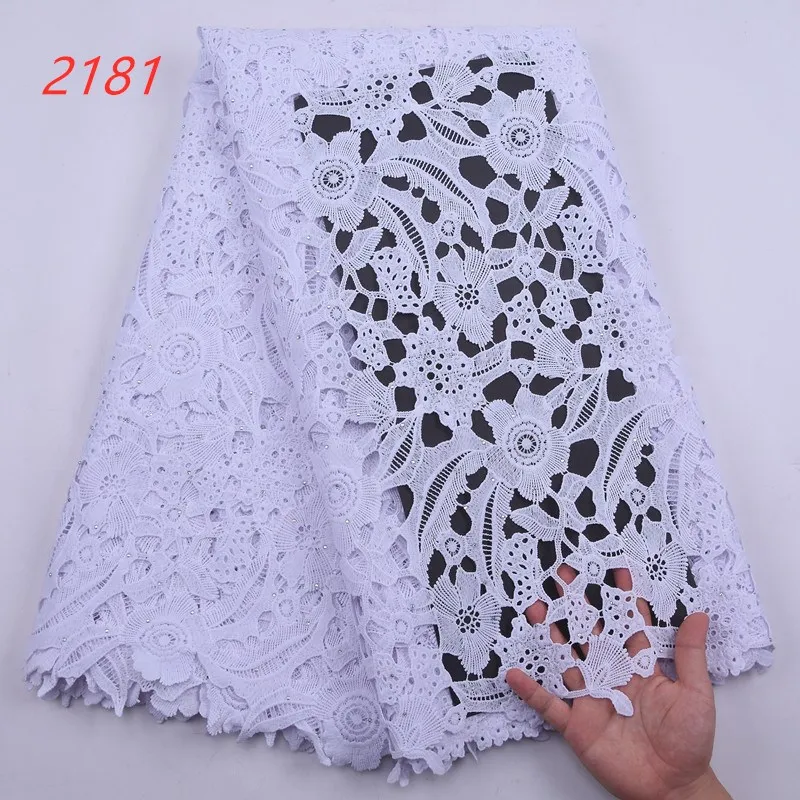 SJD LACE Clearance African Guipure Cord Lace 2024 High Quality Water Soluble Lace Fabric For Women Wedding Dresses Sewing 2181