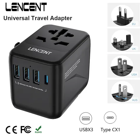 Universal Travel Adapter with USB-C