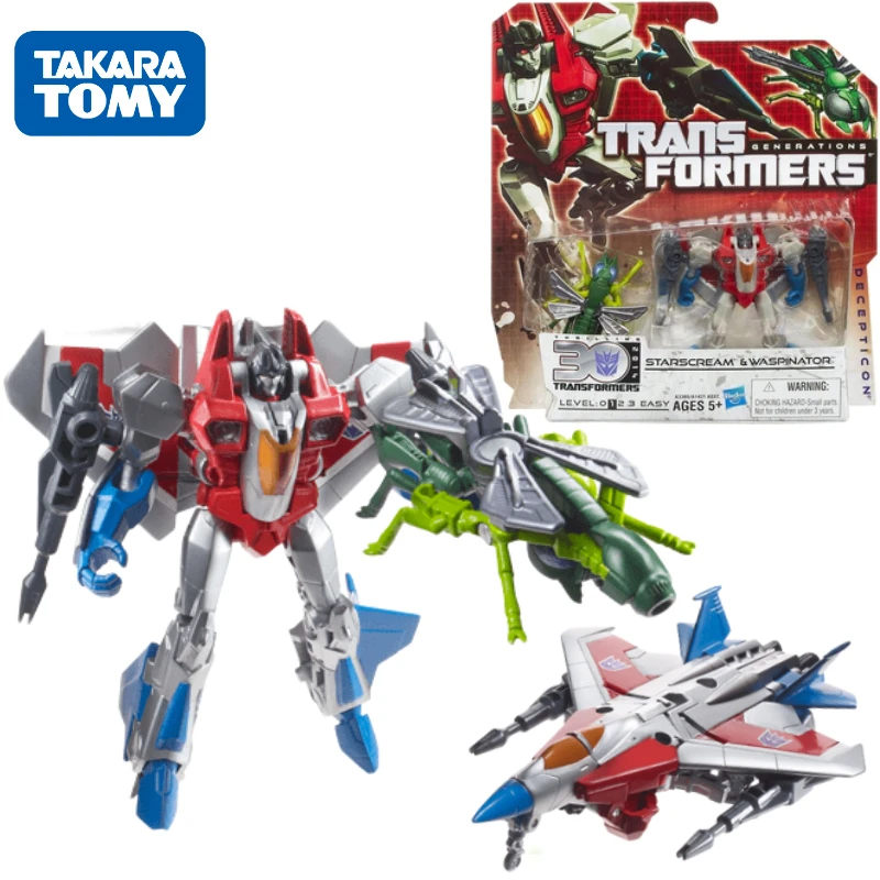 In Stock Takara Tomy Transformers G Series 30th Anniversary LG Starscream & Wasp Warriors Robot Anime Action Model Toys Gift