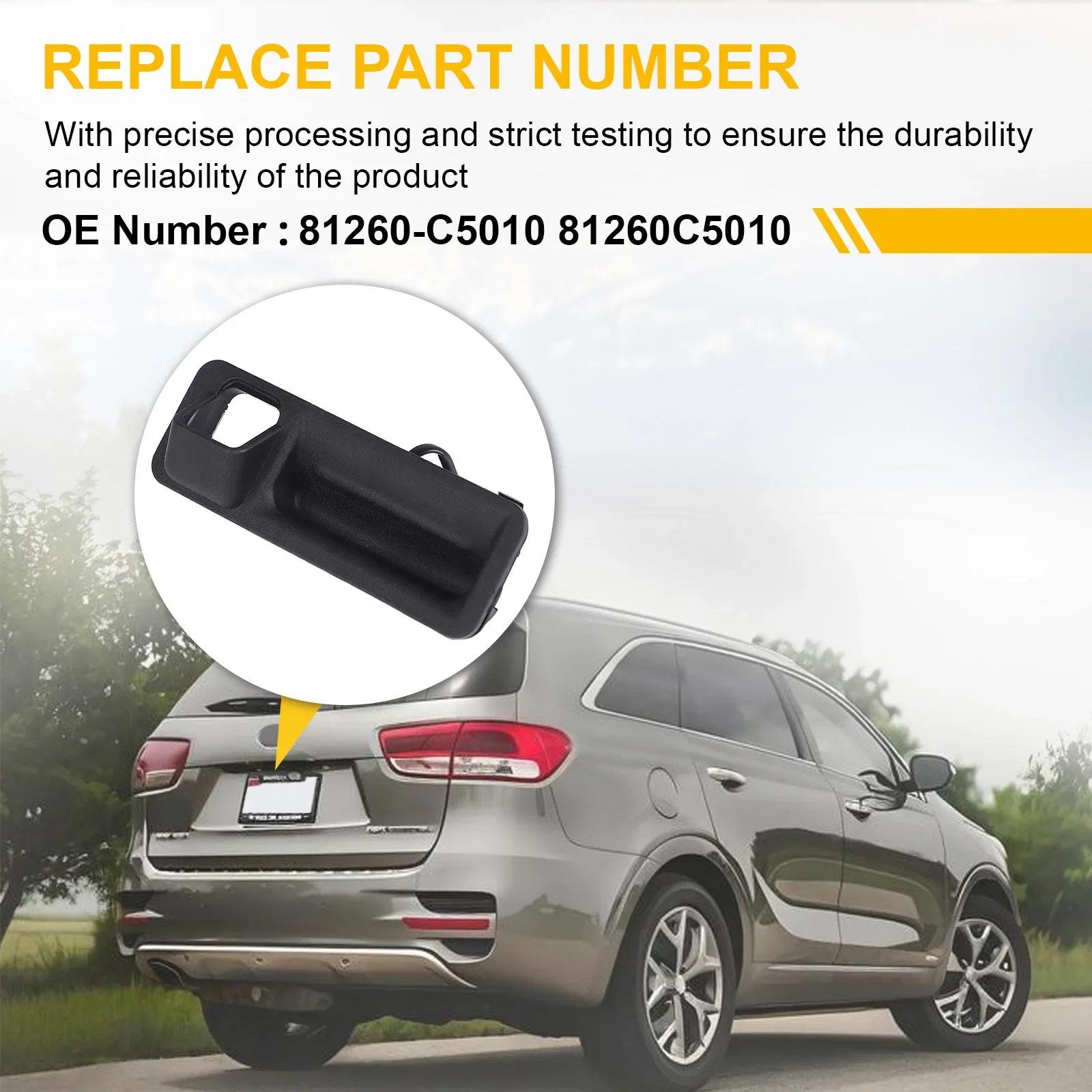 81260C5010/81260-C5010 새로운 뒷문 스위치 - KIA Sorento 2015-2019 용 뒷 트렁크 뚜껑 열기 버튼 고품질 교체