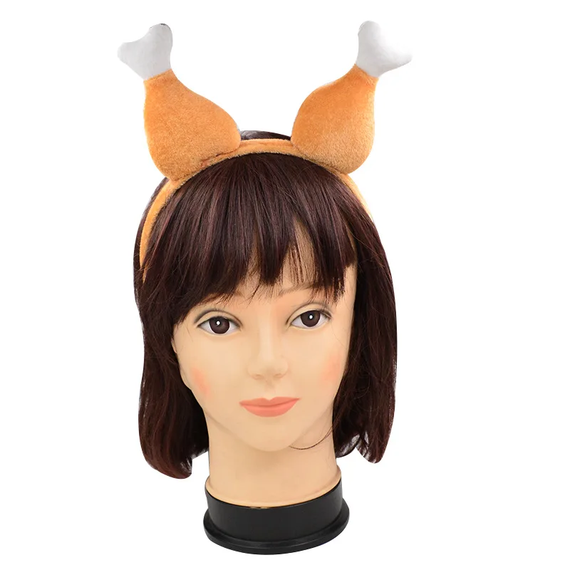 

Turkey Hat Fun Chicken Drumstick Costume Headpiece Masquerade Parties Novelty Holiday Decorative Prop