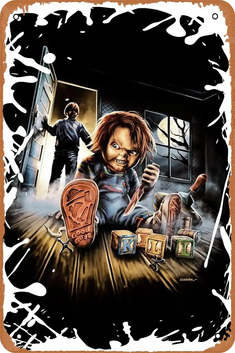 Childs Play Chucky Poster Vintage Tin Signs Metal Poster 8x12 Inch