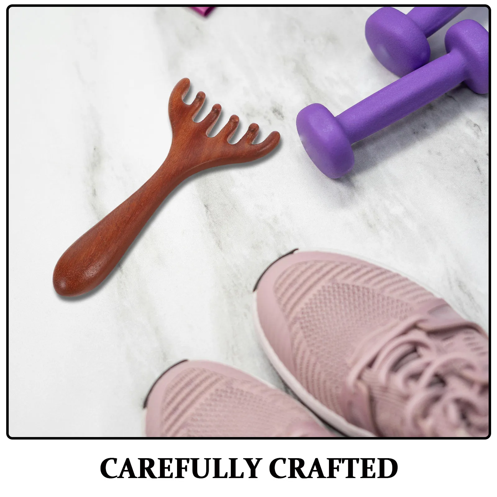 2Pcs Wooden Scalp Massage Comb Gua Sha Tool for Hair Scalp Eye Area Acupoint Stimulation Portable Facial