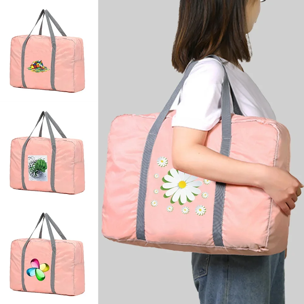 Large Capacity Travel Bag Waterproof Handbags New Folding Nylon  For Women Travel Bags Unisex Hand Luggage Tote Clothes Storage