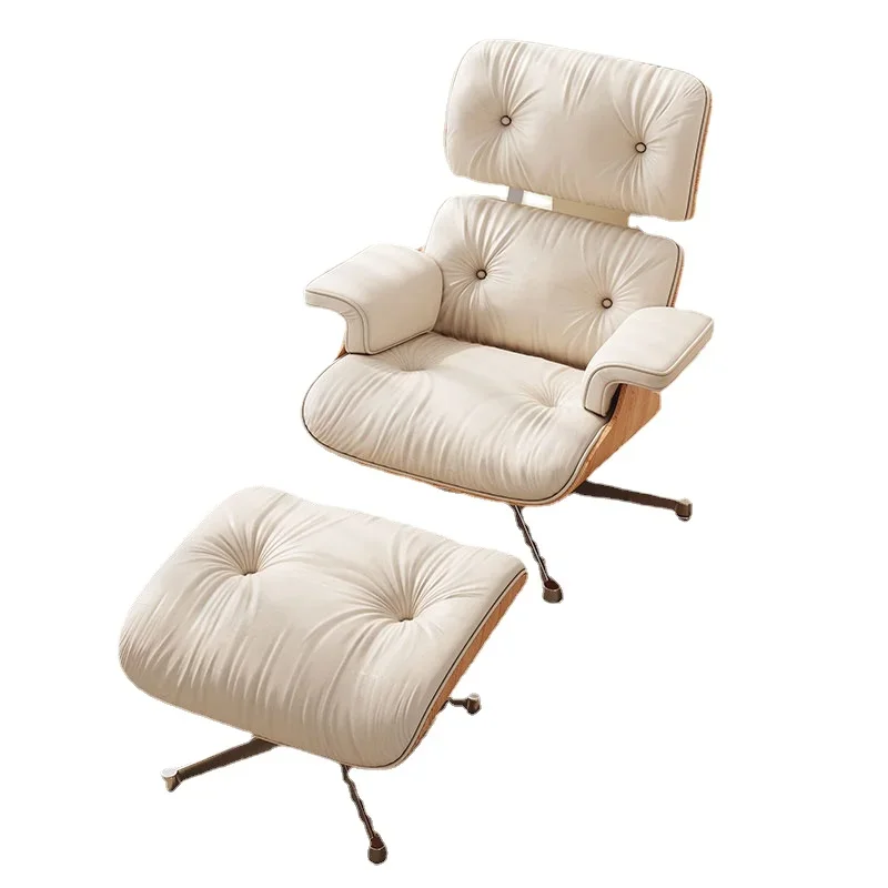 

ZL Cream Style Recliner Single Leisure Chair Home Comfortable Long-Sitting Office