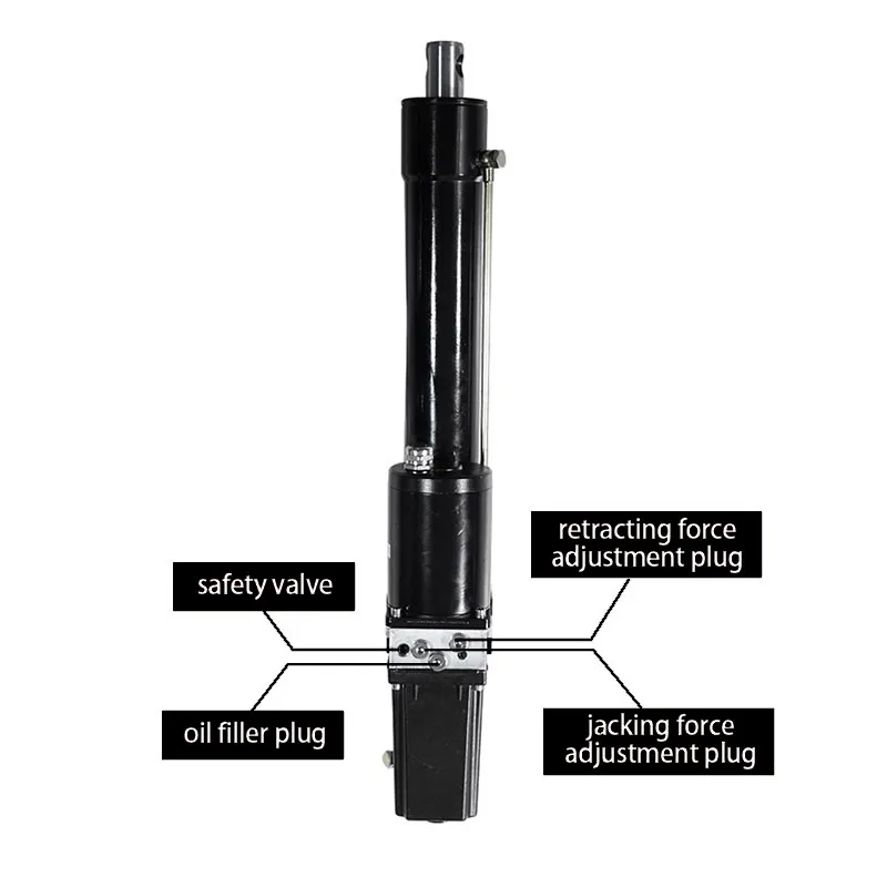 DC12V/24V/48V Dump TG32-350X 350mm Stroke Truck Tractor Loader 500KG Powerful Waterproof Electro Hydraulic Linear Actuator