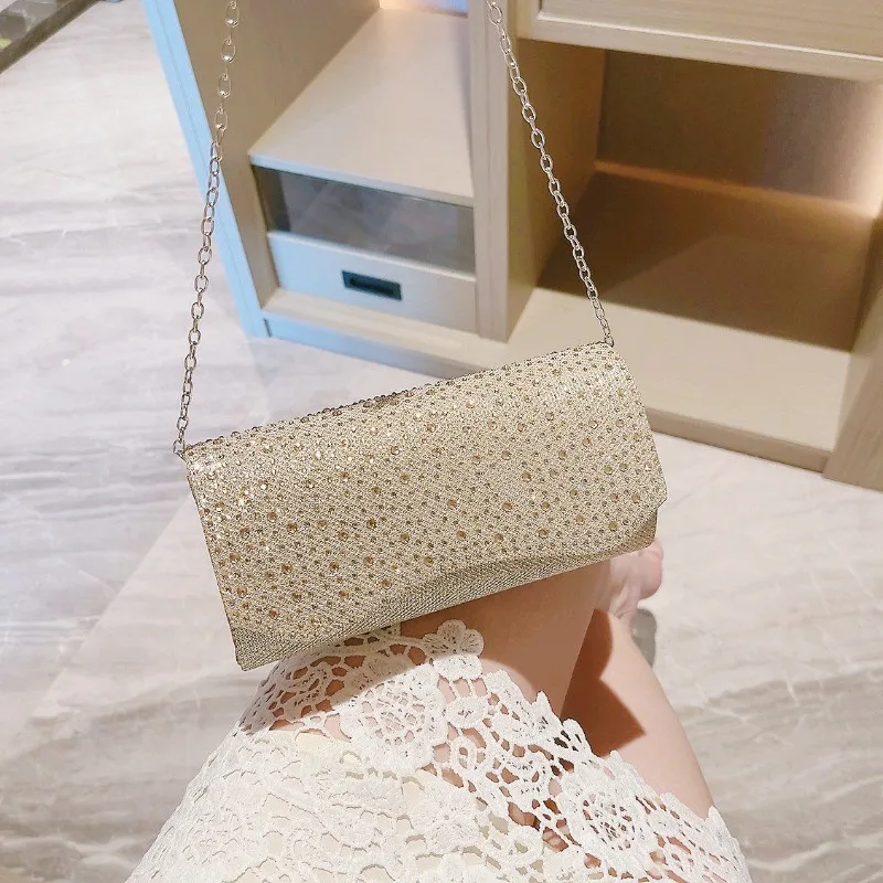 Bolso Bandolera Con Cadena Y Diamantes De Imitación, A La Moda, Para Mujer, Clásico Y Versátil, Brillante Y Elegante, Para La Noche, 2026 — -51%, 27.07€ Coupon, from 24.99€ – 51% descuento – €24.99