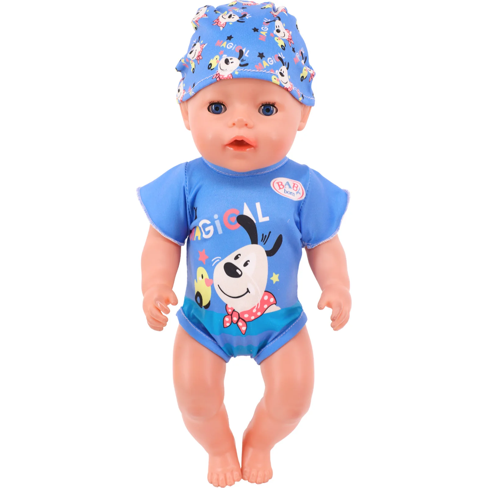 Baby Doll Clothes Swimsuit Pajamas Cute Animal Print For 18 inch American Doll Girls & 43 Cm Baby New Born Dolls,Generation Gift