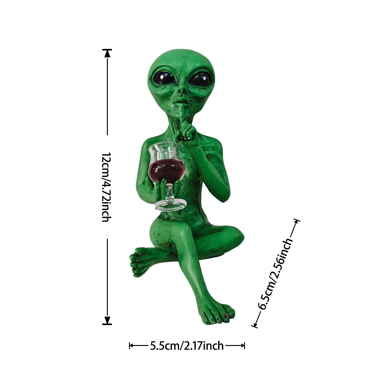 Figura de Resina de Pareja Alienígena, Divertida Decoración de Bar para el Hogar de Ciencia Ficción, Estatua de Alienígena Espacial, Adorno para Beber Vino o Cerveza, Regalo para Parejas