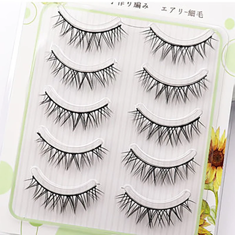 1 set Lange Dicke Falschen Wimpern Natürliche Gefälschte Wimpern Verlängerung Werkzeuge Schwarz Gefälschte Wimpern für Mädchen Augen Make-Up werkzeuge