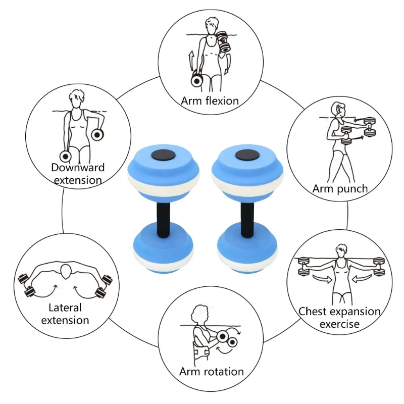 Barras espuma EVA, equipo aeróbic acuático, mancuernas agua para piscina, pesas piscina, equipo ejercicio para