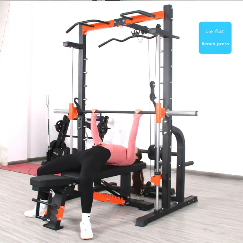 Electroplating Solid Barbell Bar Squat Large Fitness Equipment Professional Fitness Gantry Gym Smith Machine