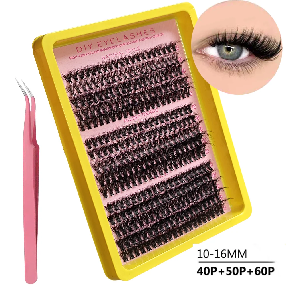 DIY Single Cluster with Multiple Size Options Large Capacity Tweezers Included