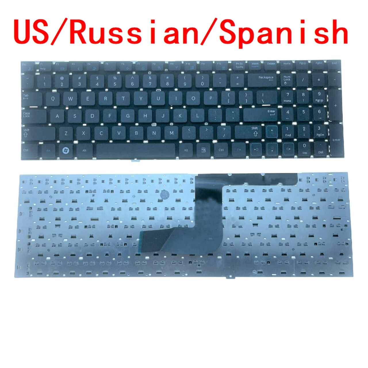 New US Russian Spanish Laptop Keyboard For Samsung RV515 RV511 E3511 RV509 RV520 S3511 RC530 rv518 L Notebook PC Replacement