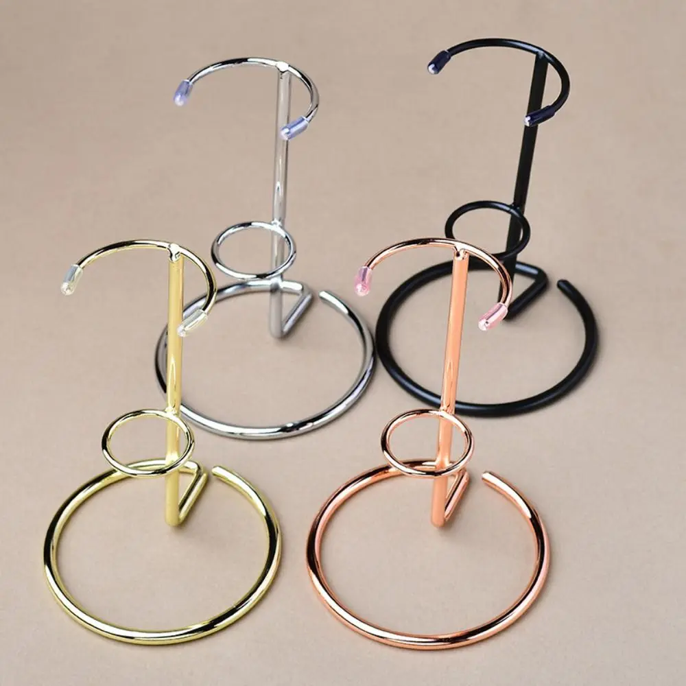 Suporte de exibição de cristal de ferro falso ornamento de cristal varinha suporte de exibição base redonda design prateleiras pedestal