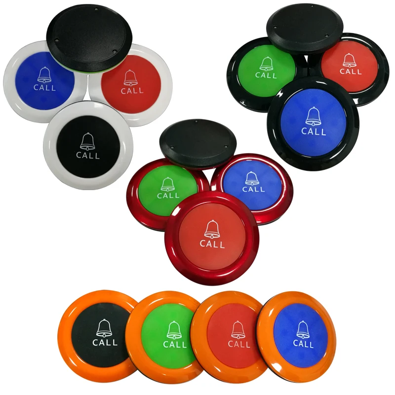 Imagem -04 - Ycall-wireless Call Button Transmissor Garçom Bell System Chave Restaurante Pager Hookah Apenas Botão de Chamada 10 Pcs