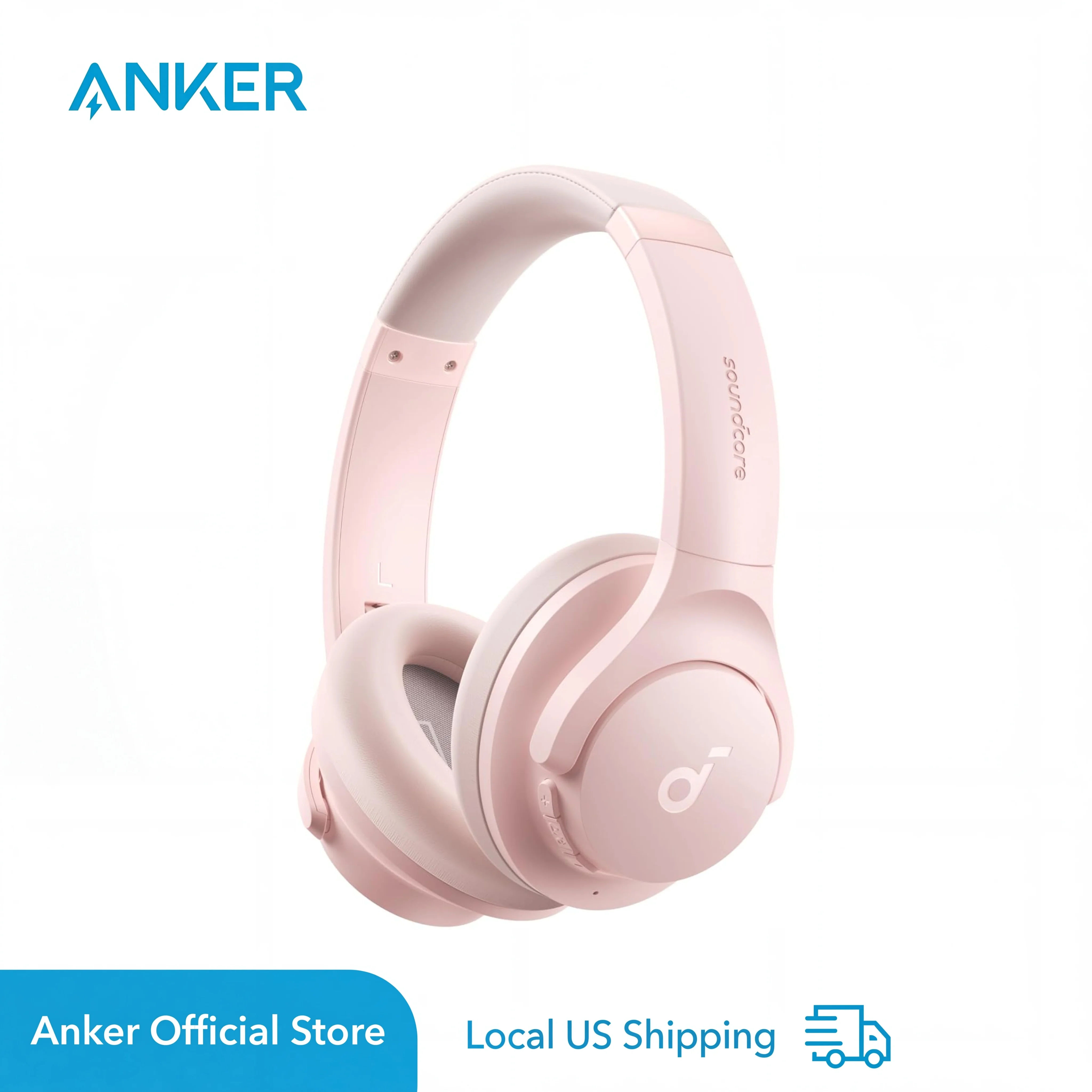 Soundcore by Anker Q20i-Wireless Over-Ear Bluetooth Hybrid Active Noise Cancelling Headphones (Refurbished)
