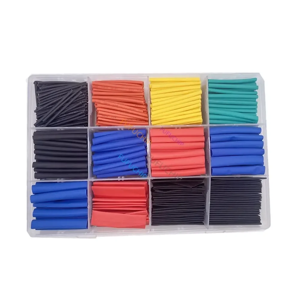 750pcs Heat Shrink Tubing Insulation Shrinkable Tubes Assortment Electronic Polyolefin Wire Cable Sleeve Kit Shrink Wrapping