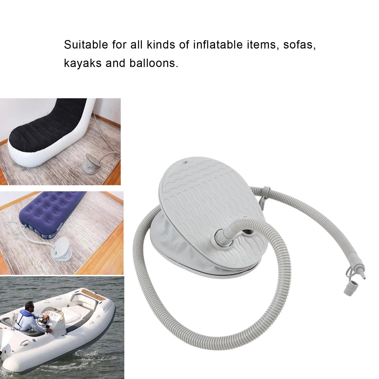 Foot Air Pump Bellows Foot Pump Compact with 160cm/63in Long Hose for balloons for sofas for kayaks for inflatable Bed