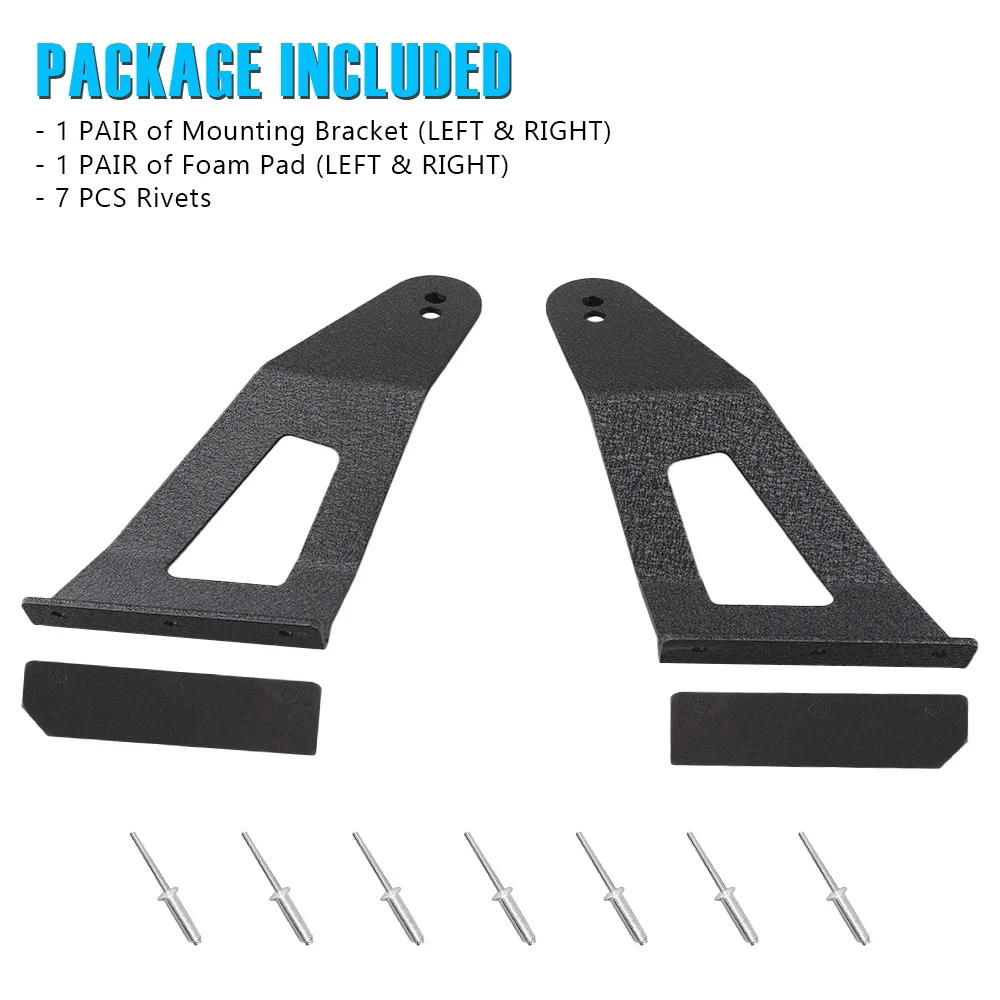 52” Curved Lights Mount Bracket Off-road Roof Windshield Led Bar Lights Mounting Brackets For Jeep Cherokee XJ 1984-2001