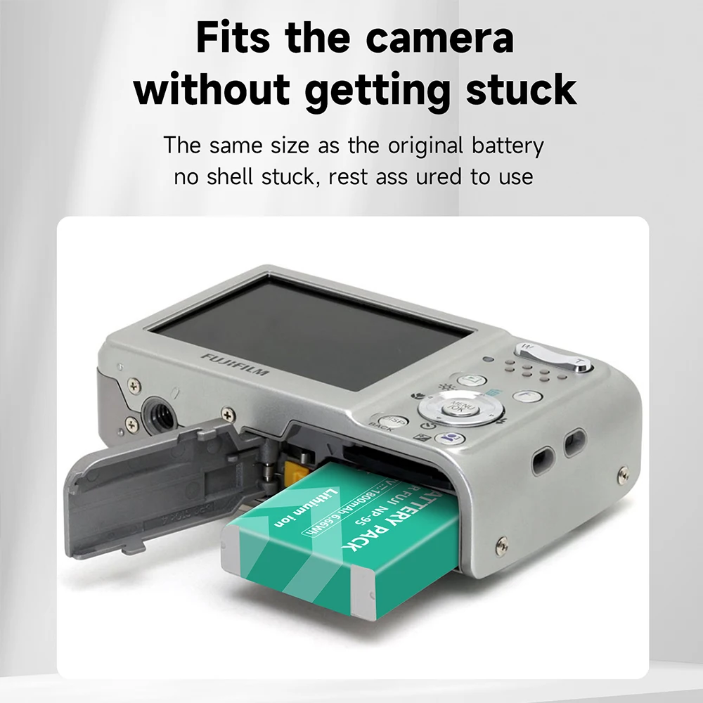 NP 95 배터리 팩 NP-95 3.7V 1800mAh 배터리, Fujifilm F30 F31 F31FD 3D W1 X100T X100S X100 X30 + C타입 고속 충전 충전기