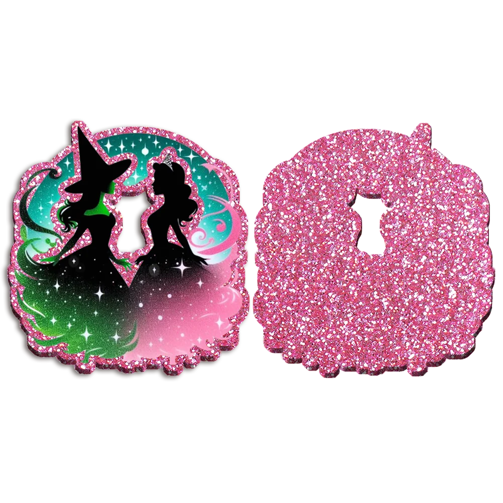 

Green Witch Chunky Glitter Acrylic Charms Glinda Wicked DIY Gothic Dangle Craft DIY Phone Case Hair Bow Craft Keychains Pendant