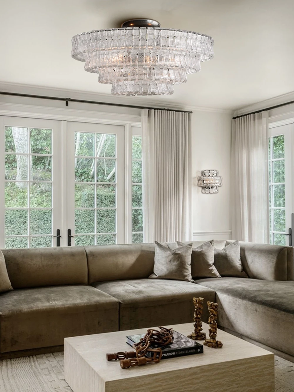 Murano Design Dimmable LED 2-5 Tier Chandelier