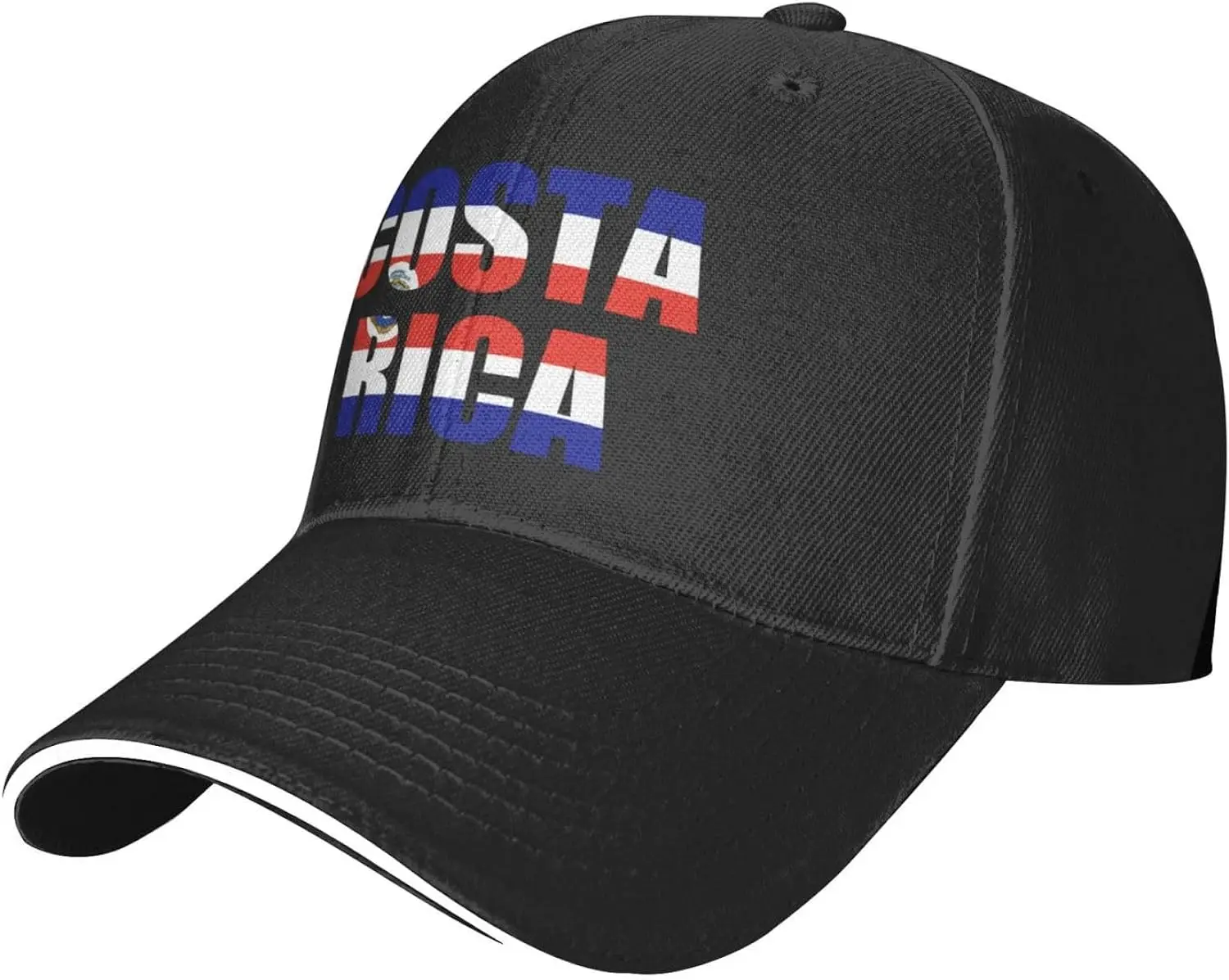 Costa Rica Flag Premium Adjustable Baseball Cap for Men and Women - Outdoor Sports, Sun Protection Black