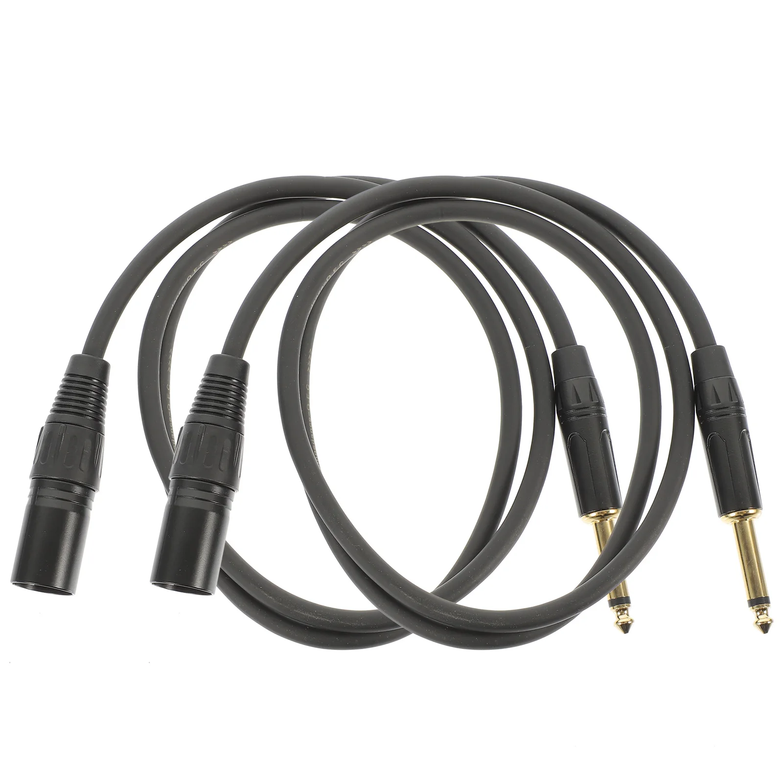 

2pcs Xlr Patch Microphone Adapter 6.35Mm To Xlr Male Converter High Fidelity Audio Cable For Studio Mixer Camera Durable Pvc