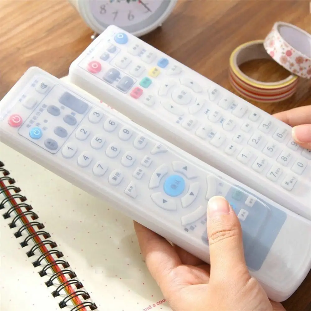 Transparent Silicone Dust-proof TV Remote Storage Bag Air Condition Cover Remote Control Protctive Case Remote Control Case