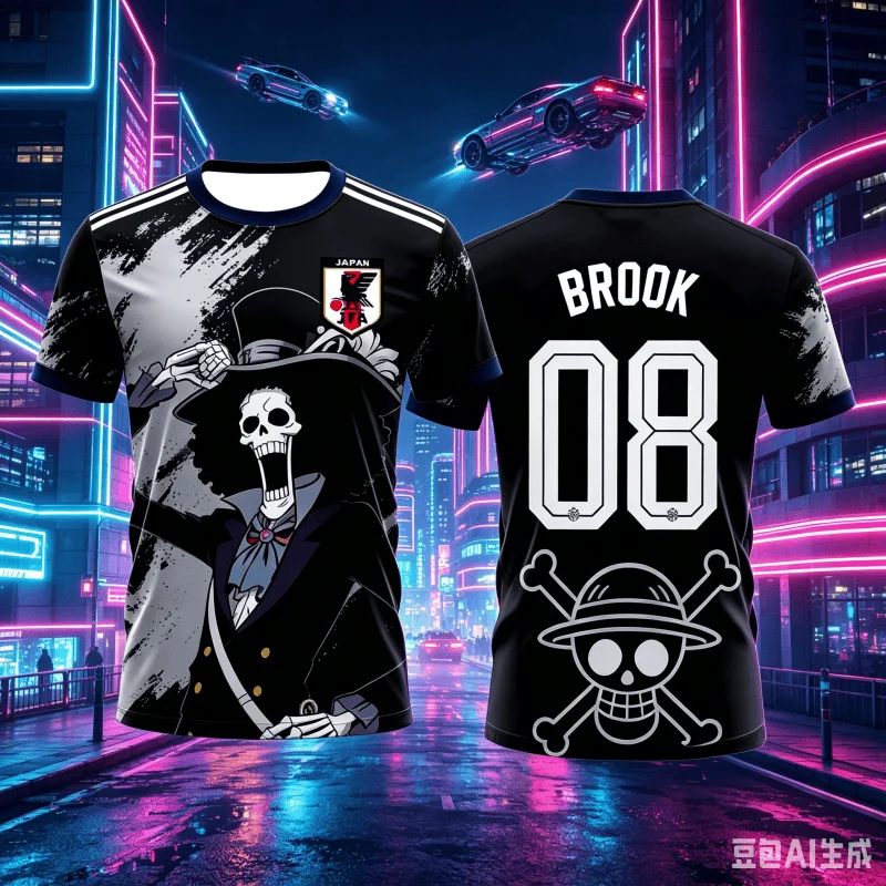 

2026 New Summer Japan One Piece Luffy Men's Sports Breathable Casual Short Sleeve T-shirt Men Top Women Kids Neck Round Tee
