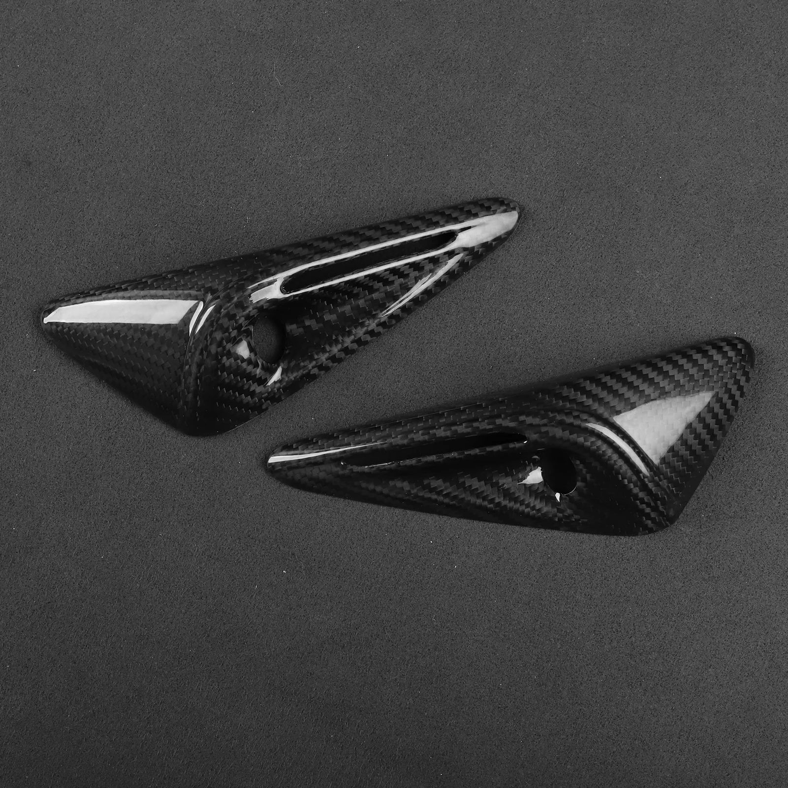 For Tesla Model Y Juniper 2025+ For Model 3+ Highland 2024+ Real Carbon Fiber Side Camera Cover Leaf Board Sticker Accessories view 3